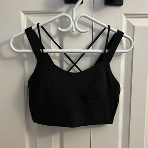 Ribbed like a cloud long line bra